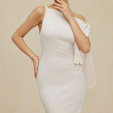 Asymmetrische Twist Knoop Zeemeermin Maxi Jurk