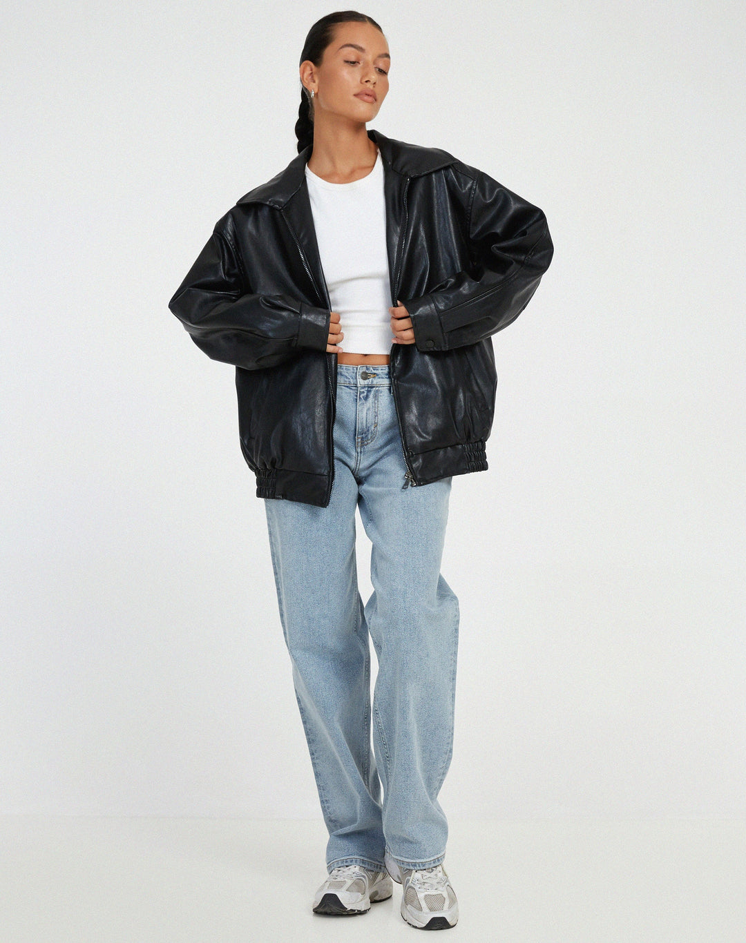 Dames Leren Jas | Oversized Pasvorm | Lichtgewicht Laag