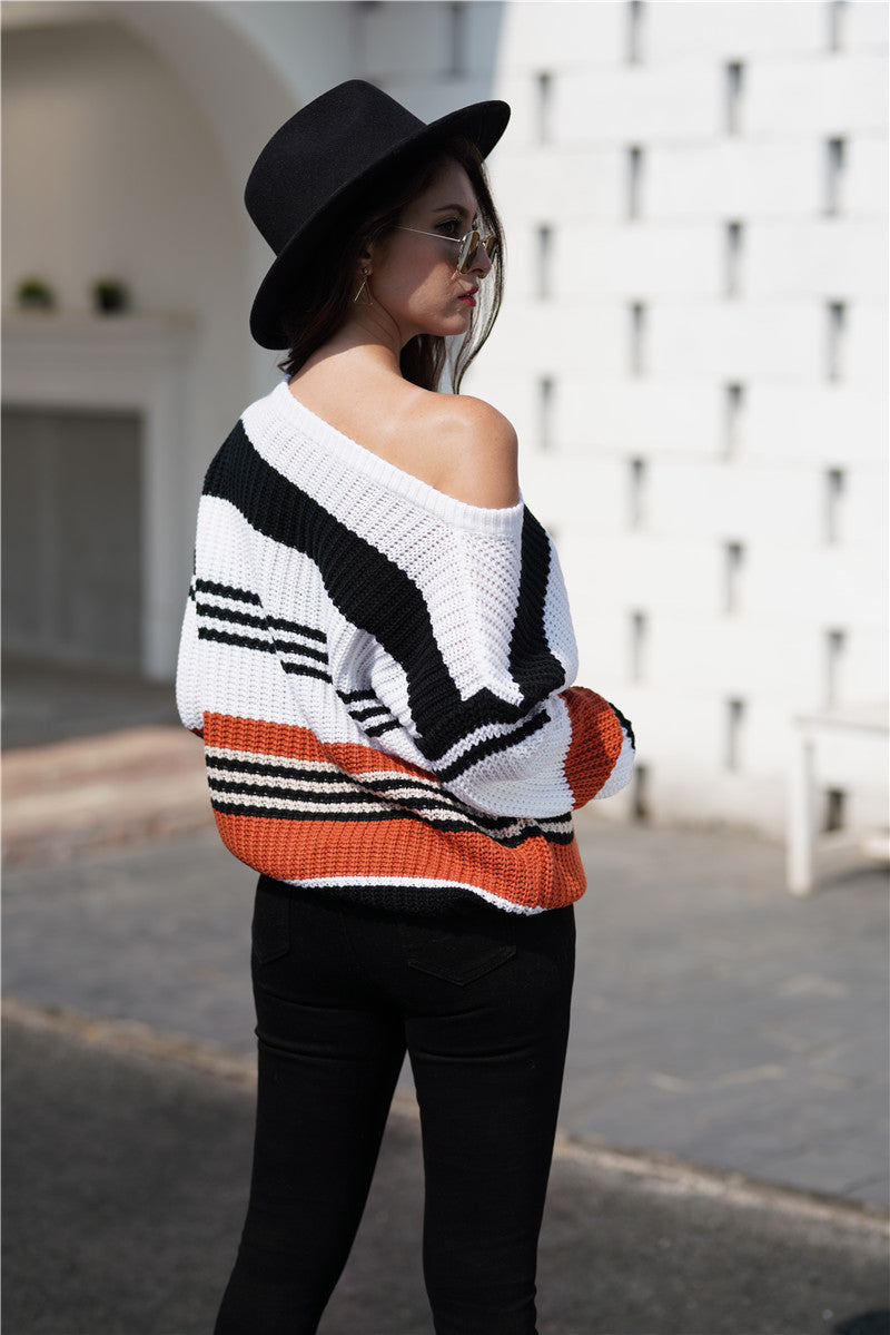 Gestreepte Bootneck Trui | Tijdloos & Comfortabel