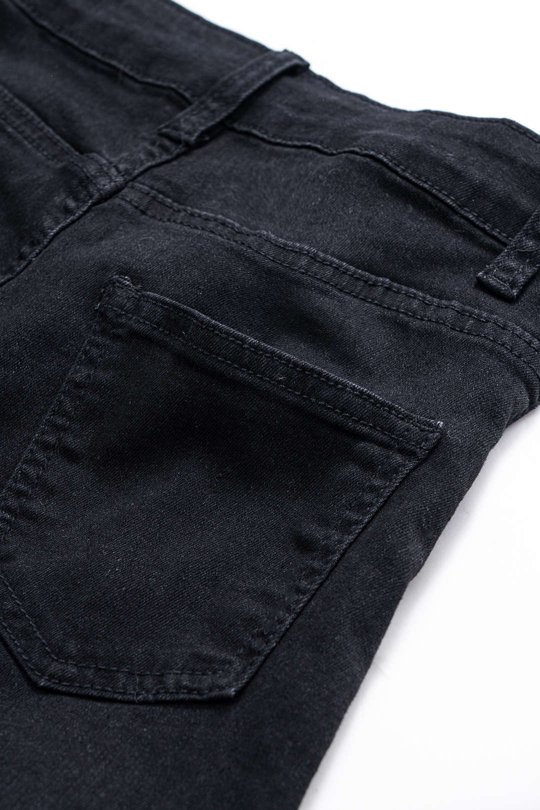 Kant Denim Patchwork Knop Pocket Wijde Pijpen Jeans