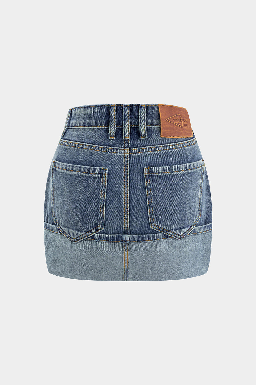 Denim Gewassen Pocket Rok