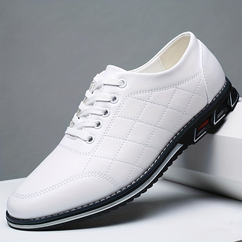 Heren Veterschoenen met Gequilte Details en Sportzool