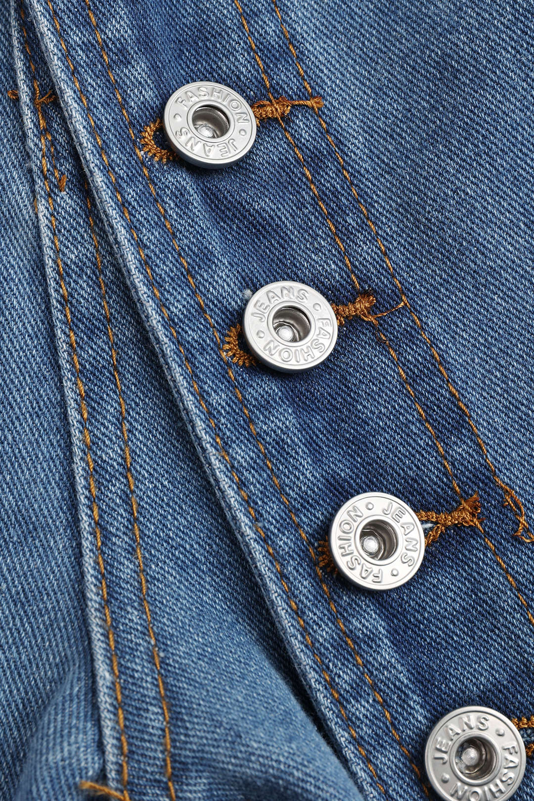 Denim Knopen Hoge Taille Rechte Jeans
