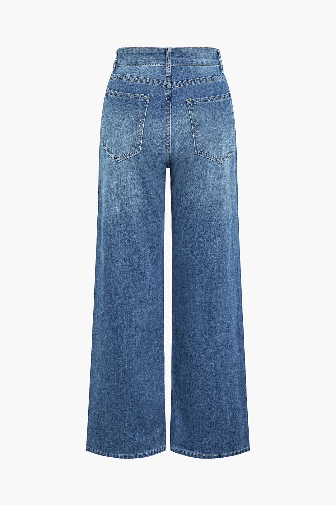 Denim Gewassen Gescheurde Ritszak Jeans