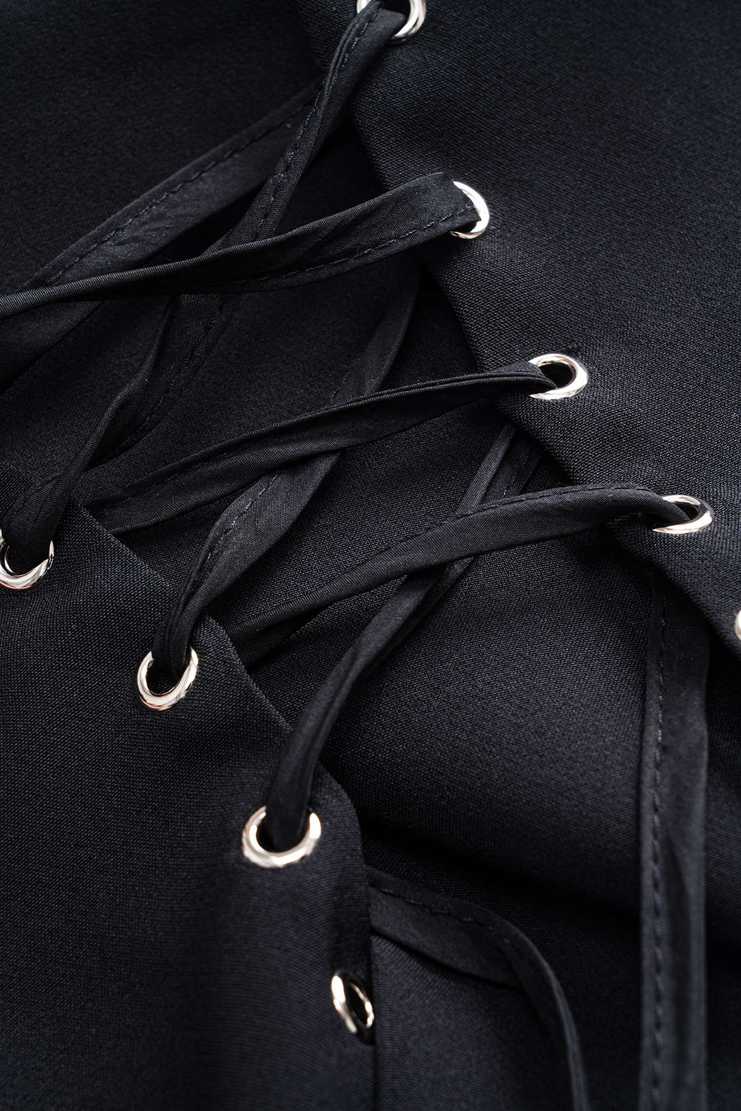 Plissé Strik Rits Achterkant Slip Mini Jurk