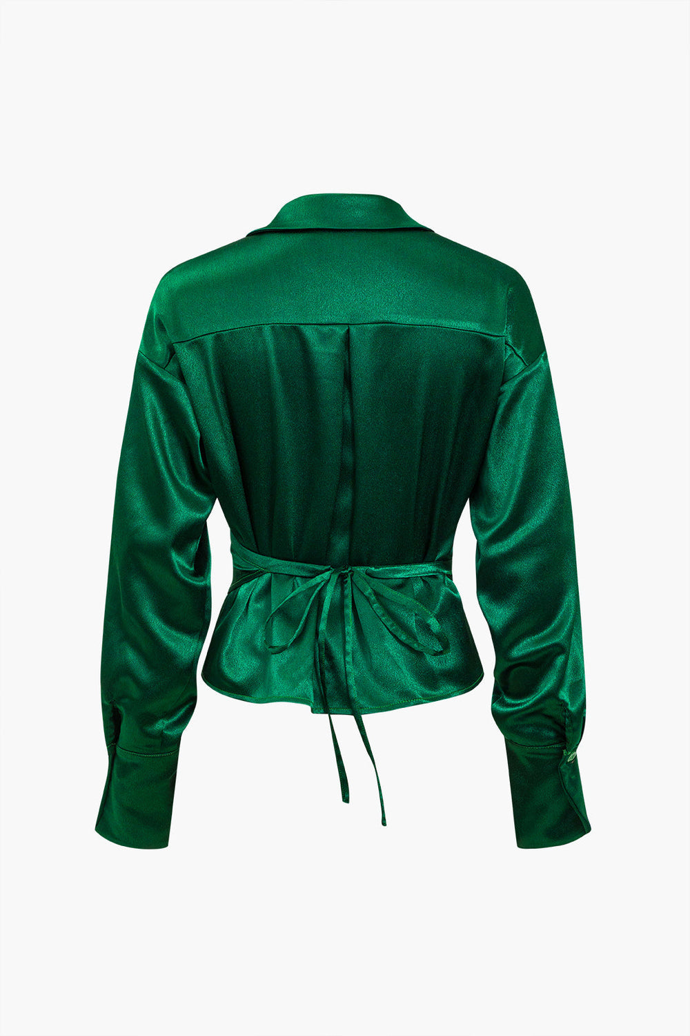 Sienna - Stijlvolle Satijnen Knoop Blouse voor Vrouwen