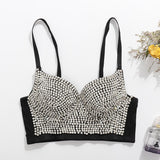 Rhinestone Halter Crop Top, Wanneer Het Feest Roept