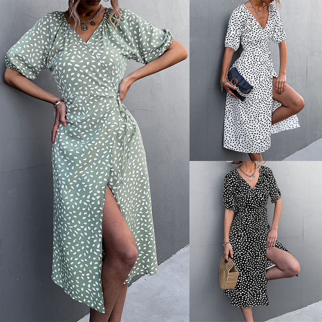 Amelia - Ontspannen Chic Aantrekkelijke V-Hals Jurk