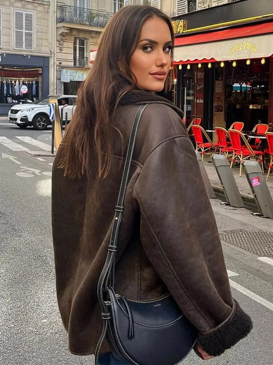 Oversized Damesjack met Kunstbont | Warm, Modieus en Comfortabel voor de Winter