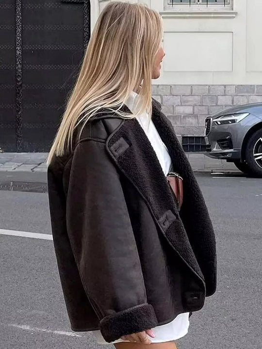 Oversized Damesjack met Kunstbont | Warm, Modieus en Comfortabel voor de Winter