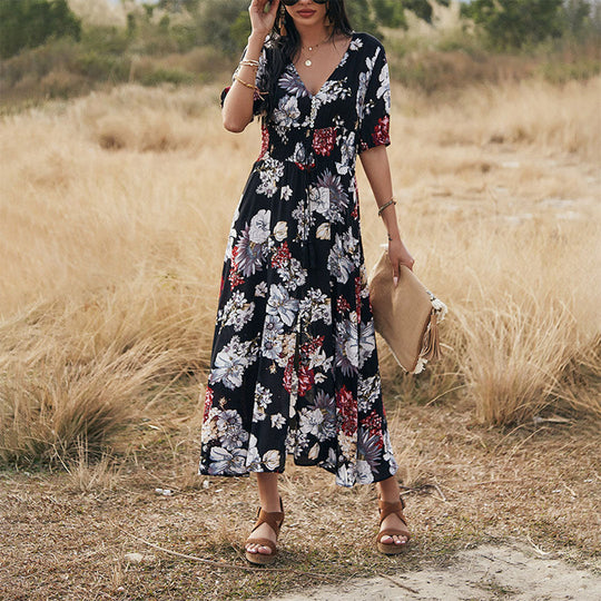 RAINA - Zomerjurk met Bloemenprint