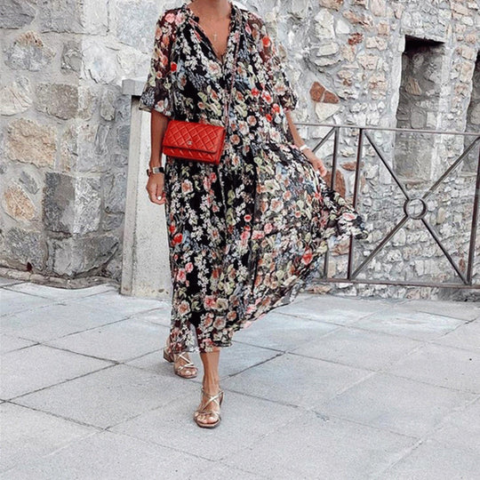 Regina - Zomerjurk met Bloemenprint