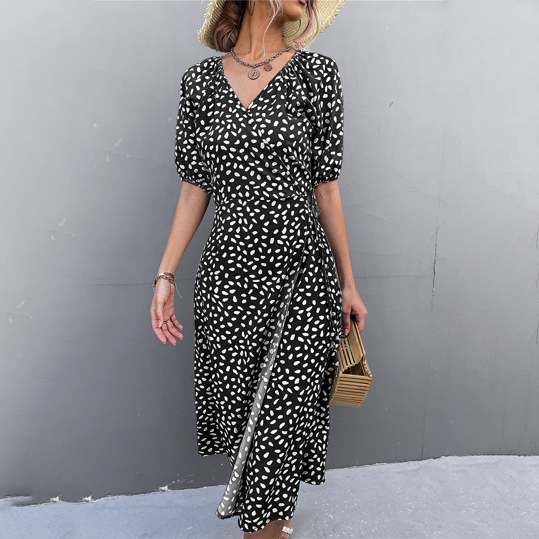 Amelia - Ontspannen Chic Aantrekkelijke V-Hals Jurk