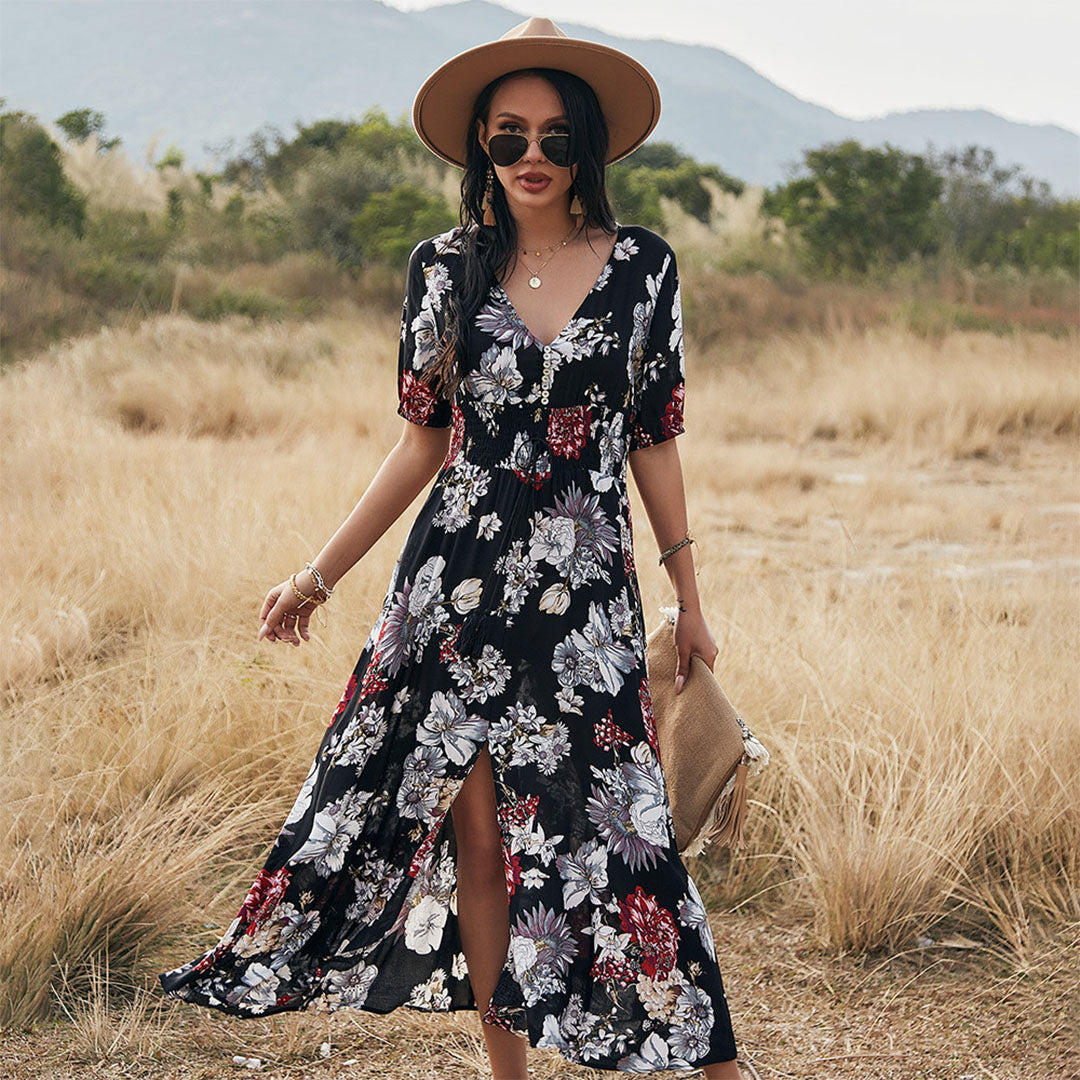 RAINA - Zomerjurk met Bloemenprint