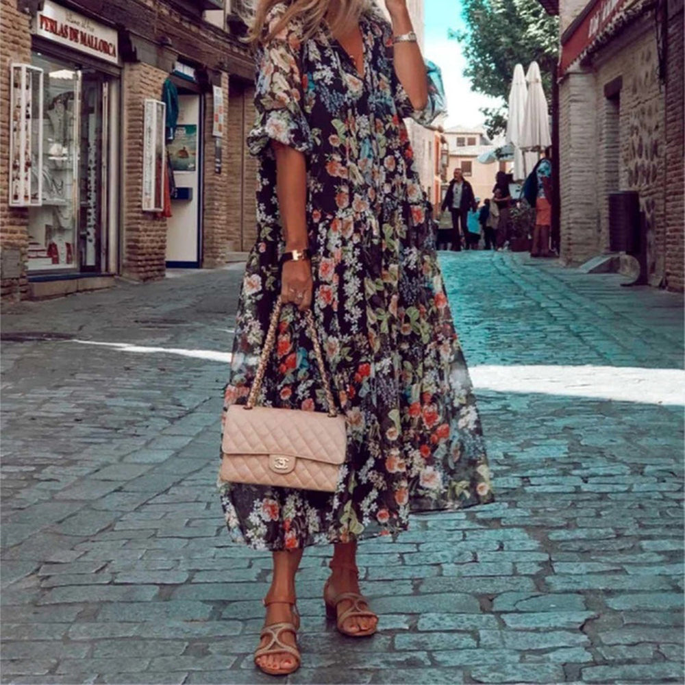 Regina - Zomerjurk met Bloemenprint