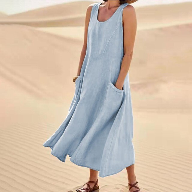 Blythe - Stijlvolle Zomerbries Dames Lange Jurk