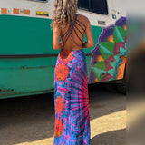 VICTOIRE - Zomerse Rugloze Jurk met Bandjes