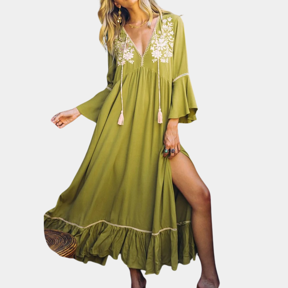 Veronica - V-hals Casual Damesjurk