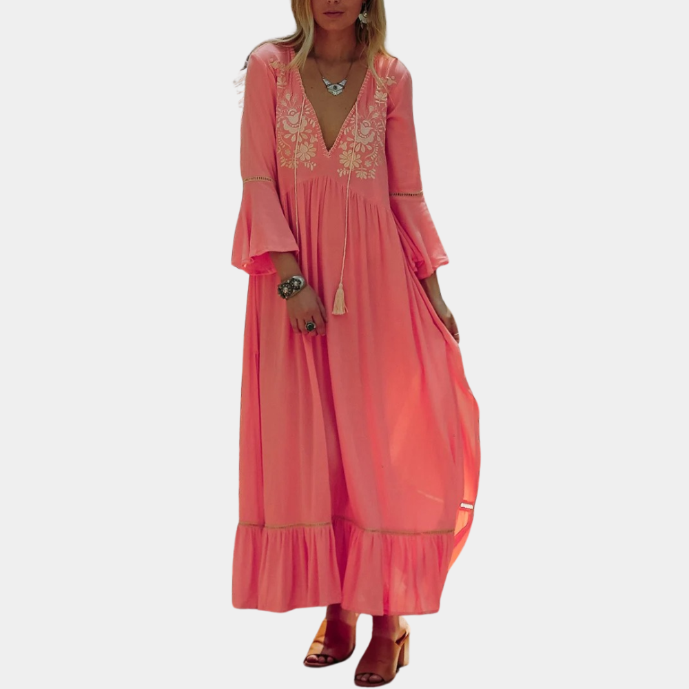 Veronica - V-hals Casual Damesjurk