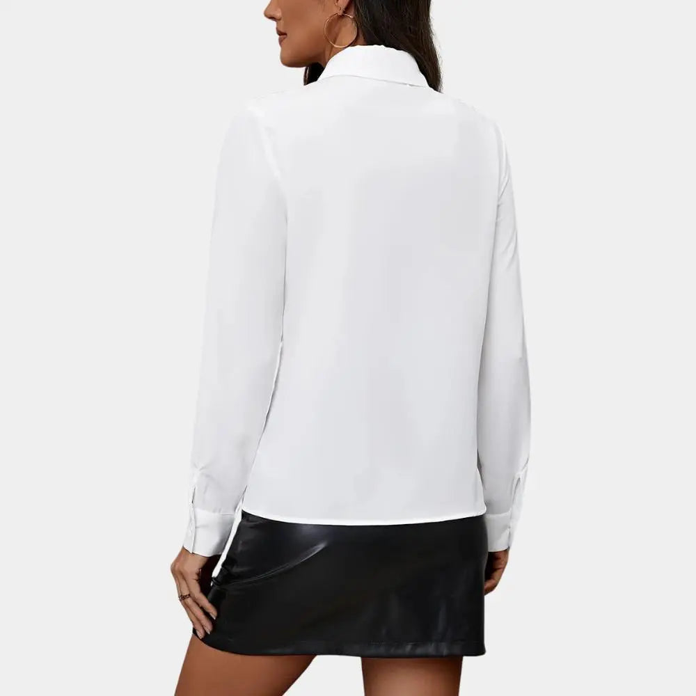 Ketty - Klassieke Blouse met Rimpeldetails voor Dames