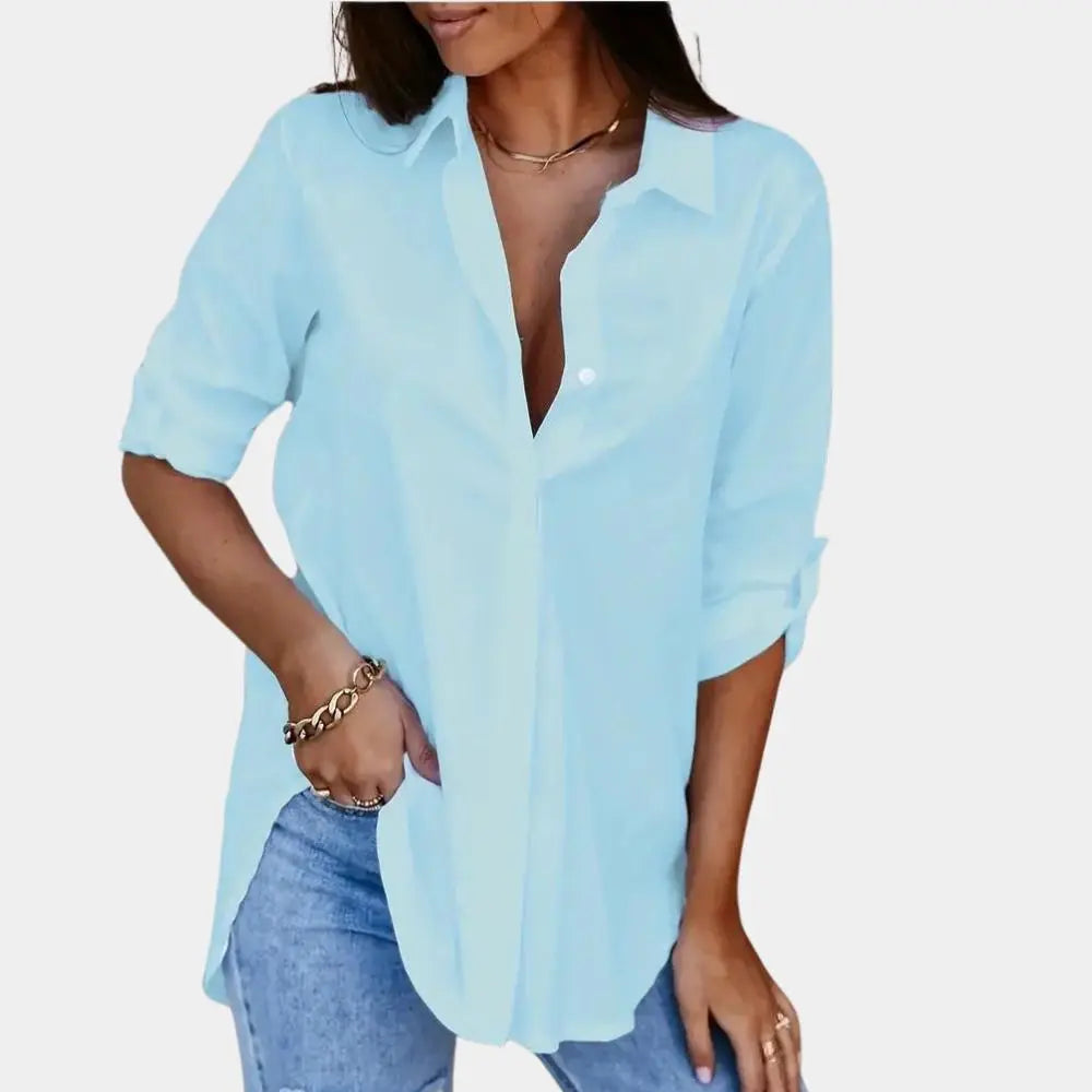 Petronella - Chic Blouse met Lange Mouwen voor Dames