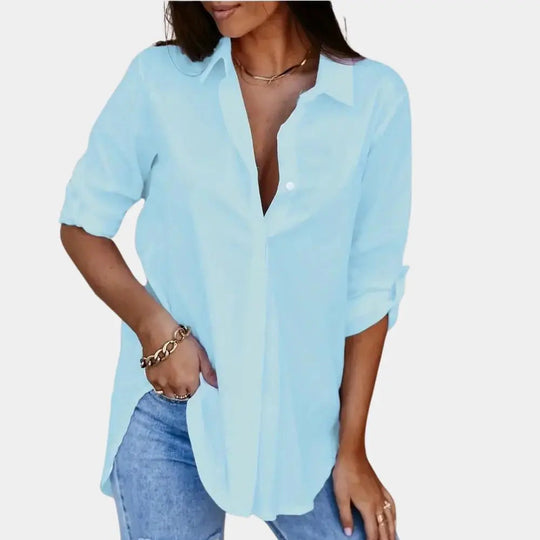 Petronella - Chic Blouse met Lange Mouwen voor Dames