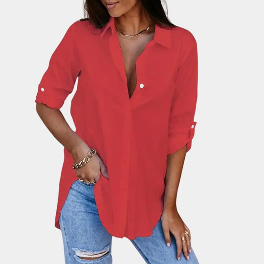 Petronella - Chic Blouse met Lange Mouwen voor Dames