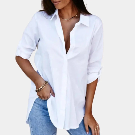Petronella - Chic Blouse met Lange Mouwen voor Dames