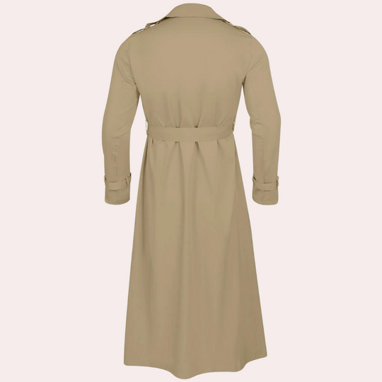 Heren Lange Trenchcoat | Met Riem & Dubbele Knopsluiting | Klassiek Design