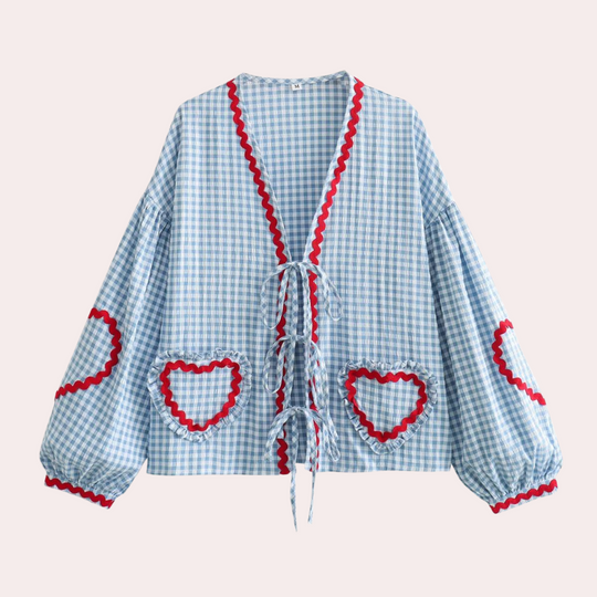 Seraphine - Modieuze Dames Top met Hart-Applicatie