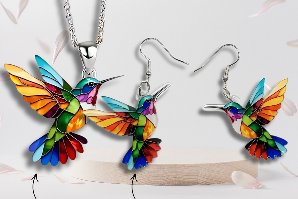 Kleurrijke Kolibrie Ketting – Een Symbool van Vrijheid en Hoop