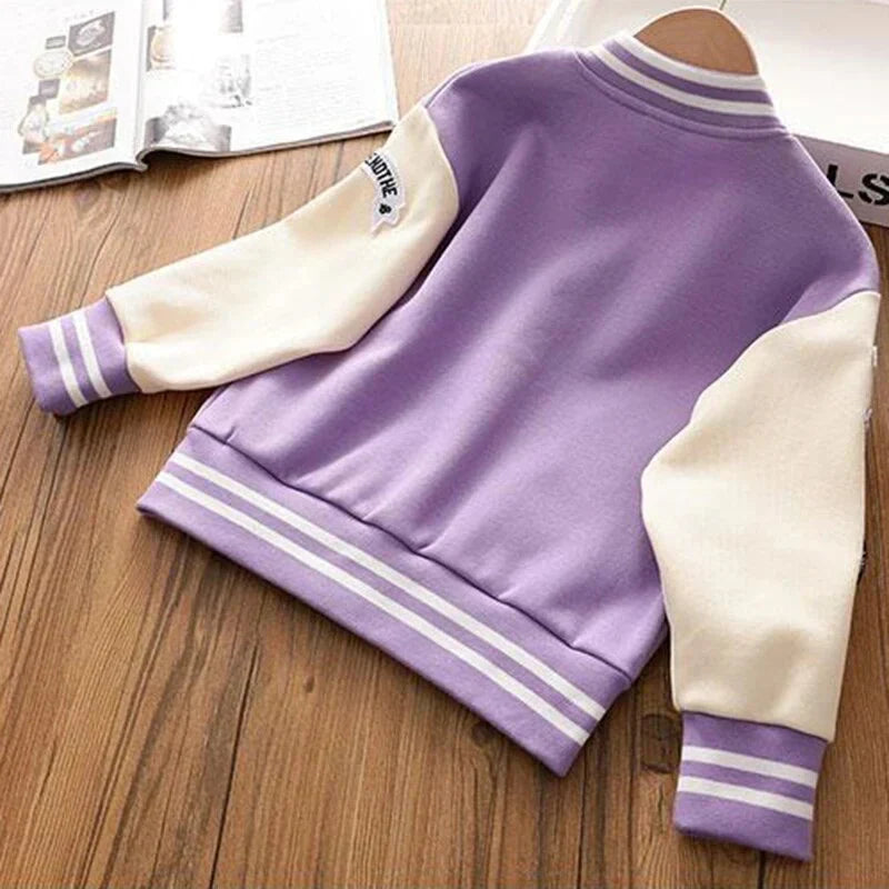 Meisjes | College Jack | Trendy | Sportieve Look | School | Herfst Winter
