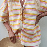 Fayelle - Casual Gestreepte Tweedelige Set