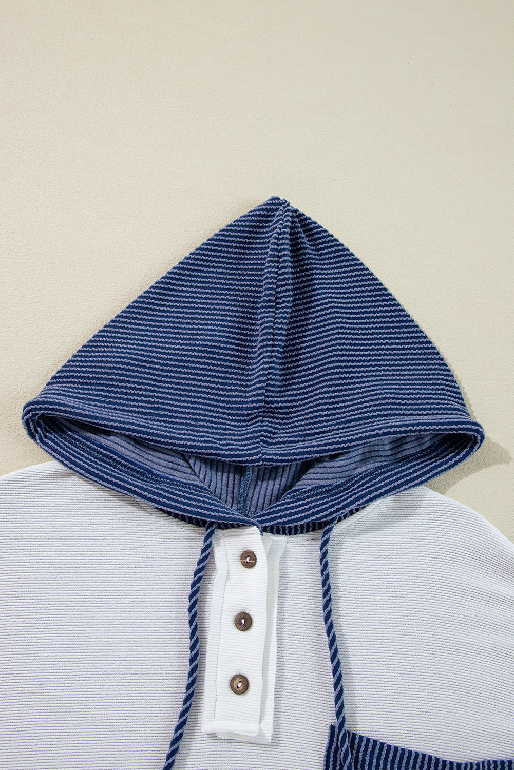 Geknoopte Kleurblok Hoodie met Trekkoord | Comfortabel & Praktisch | Casual Streetwear