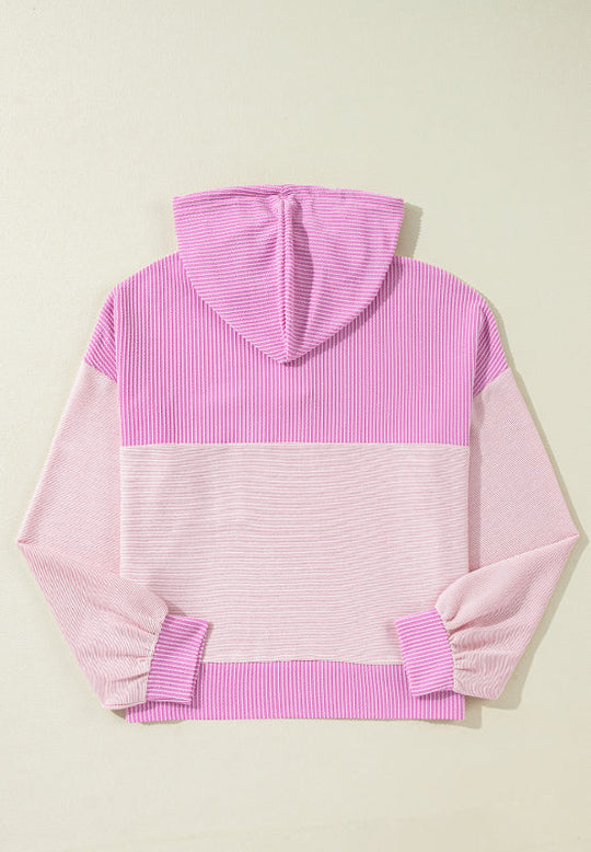 Geknoopte Kleurblok Hoodie met Trekkoord | Comfortabel & Praktisch | Casual Streetwear