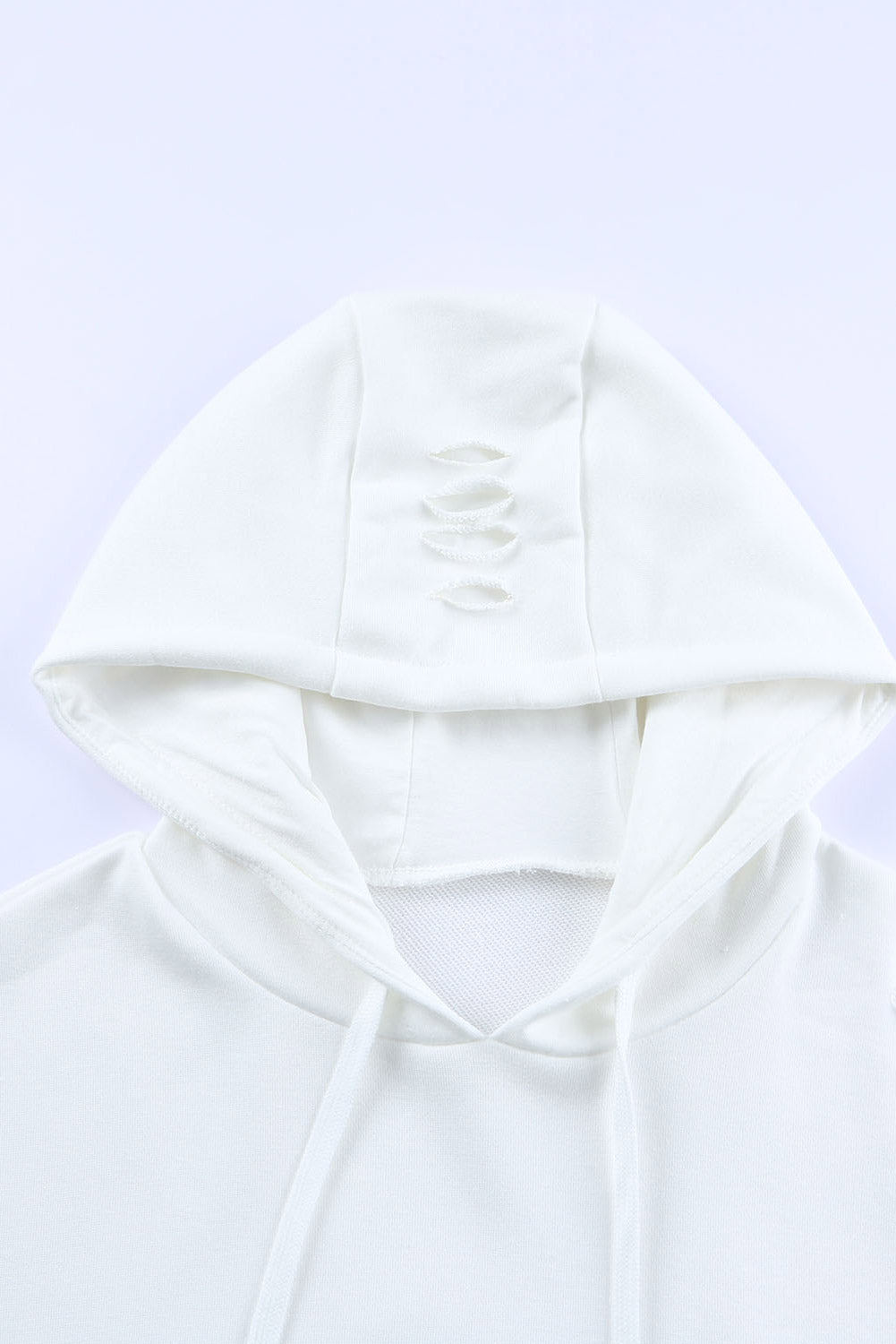 Versleten Trekkoord Lange Mouwen Hoodie | Met Zak en Casual Pasvorm | Comfortabele Hoodie
