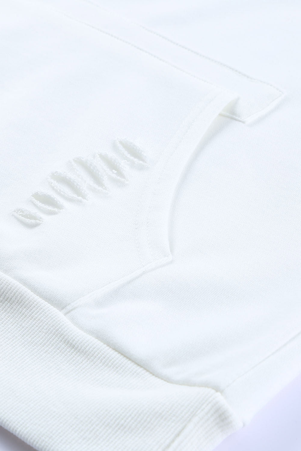Versleten Trekkoord Lange Mouwen Hoodie | Met Zak en Casual Pasvorm | Comfortabele Hoodie