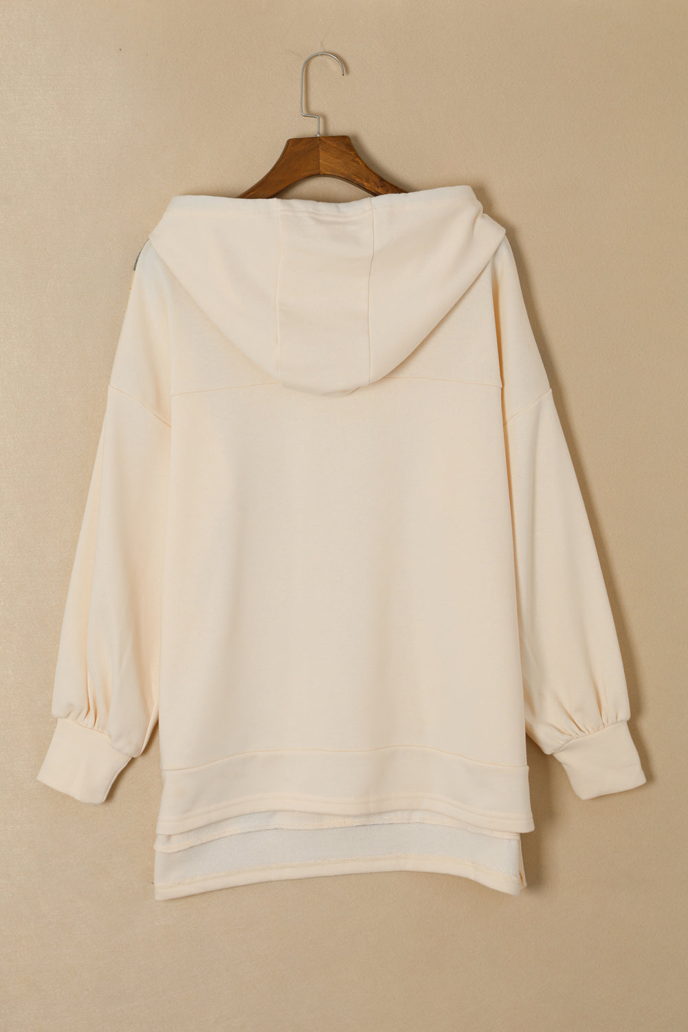 Trekkoord Geruite Lange Mouwen Hoodie | Casual Comfort | Praktisch met Zakken