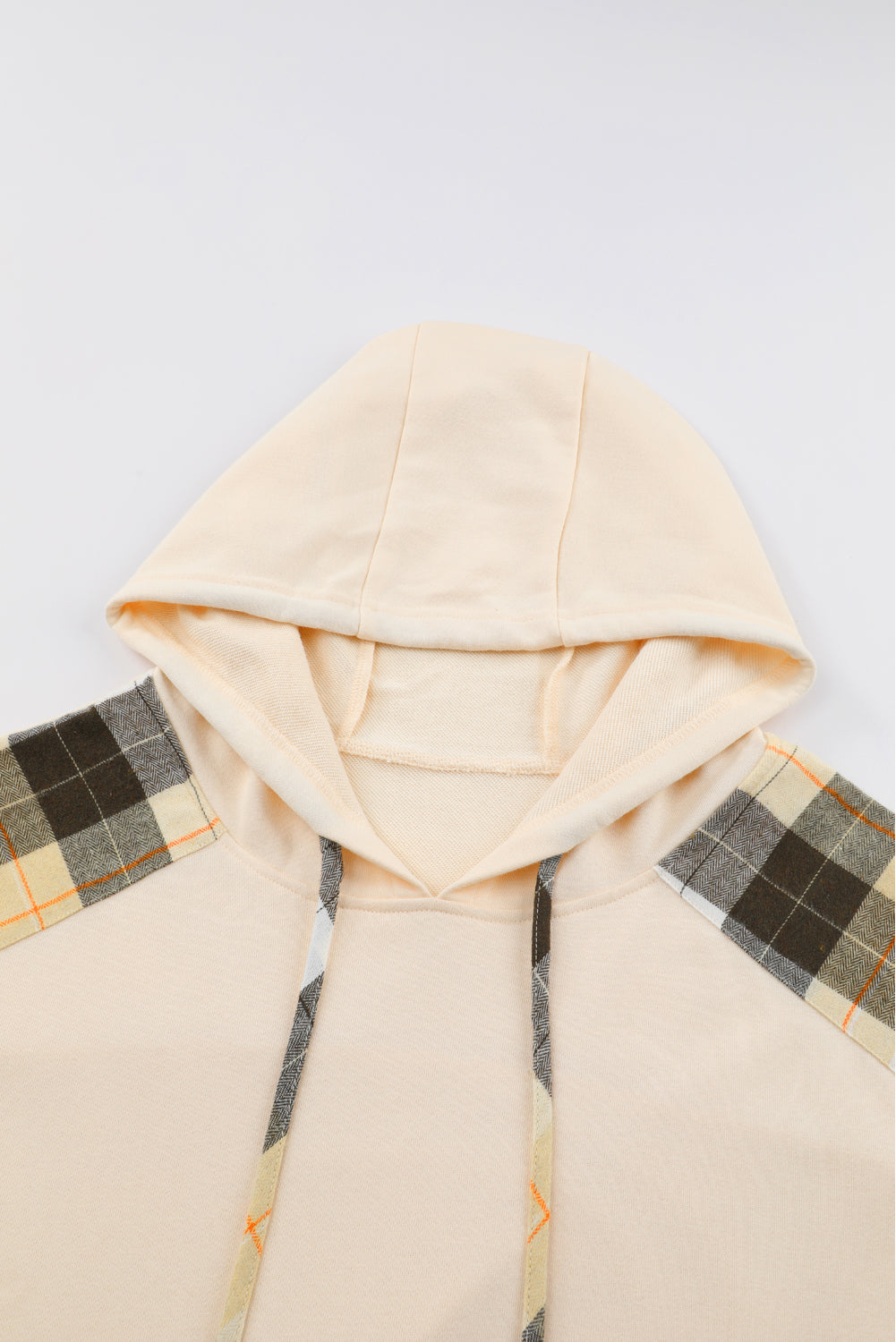 Trekkoord Geruite Lange Mouwen Hoodie | Casual Comfort | Praktisch met Zakken