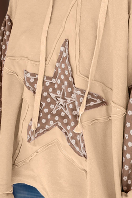 Trekkoord Ster Lange Mouw Hoodie | Casual & Comfortabel | Speelse Streetwear Look