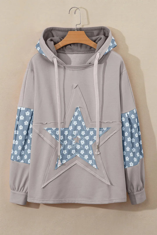 Trekkoord Ster Lange Mouw Hoodie | Casual & Comfortabel | Speelse Streetwear Look