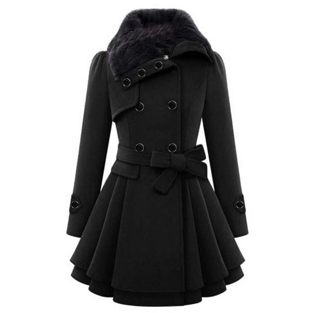 Dames Trenchcoat | Lange Winterjas | Getailleerde Pasvorm | Elegante Buitenlaag