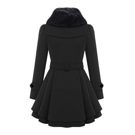 Dames Trenchcoat | Lange Winterjas | Getailleerde Pasvorm | Elegante Buitenlaag
