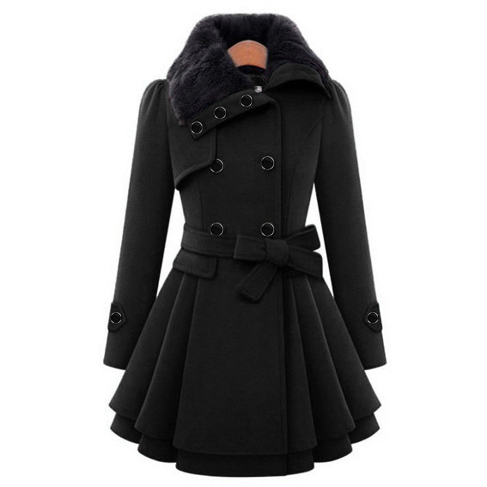 Dames Trenchcoat | Lange Winterjas | Getailleerde Pasvorm | Elegante Buitenlaag