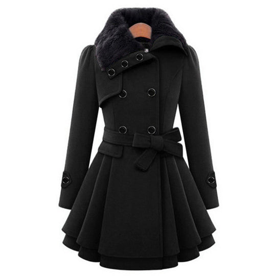 Dames Trenchcoat | Lange Winterjas | Getailleerde Pasvorm | Elegante Buitenlaag
