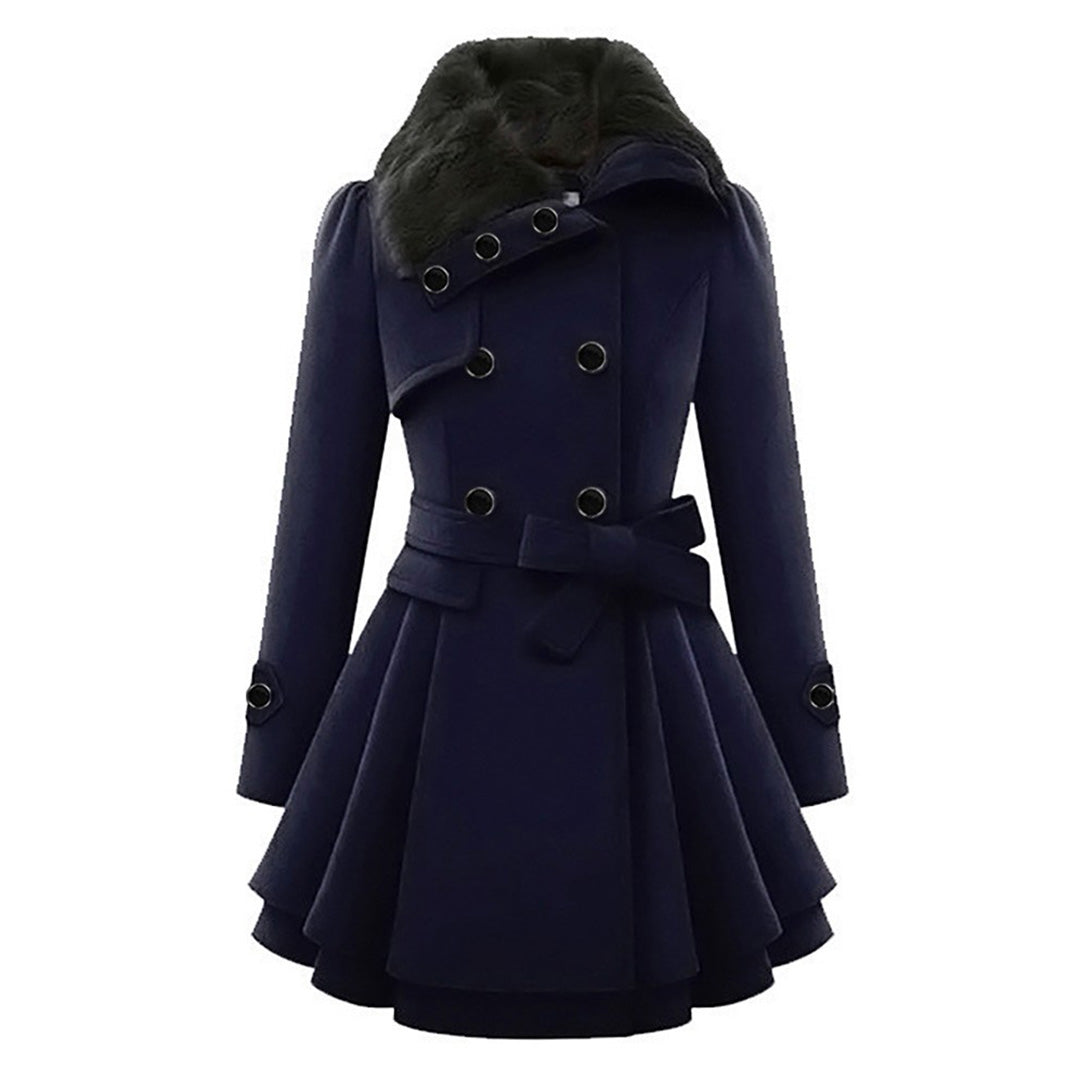 Dames Trenchcoat | Lange Winterjas | Getailleerde Pasvorm | Elegante Buitenlaag