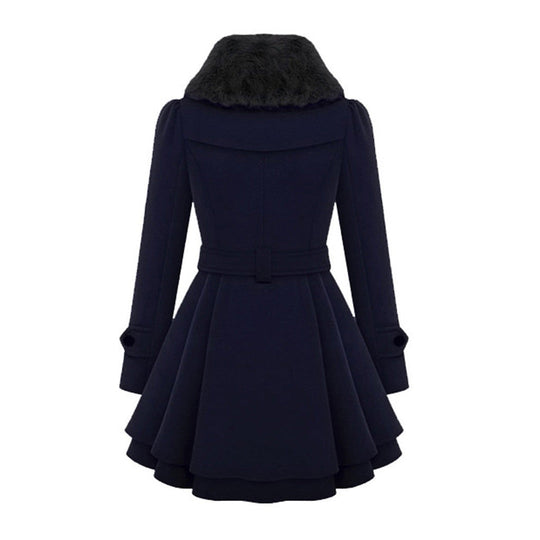 Dames Trenchcoat | Lange Winterjas | Getailleerde Pasvorm | Elegante Buitenlaag