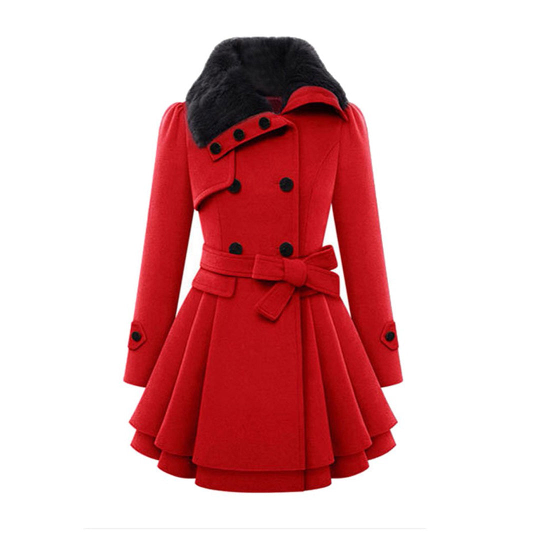 Dames Trenchcoat | Lange Winterjas | Getailleerde Pasvorm | Elegante Buitenlaag