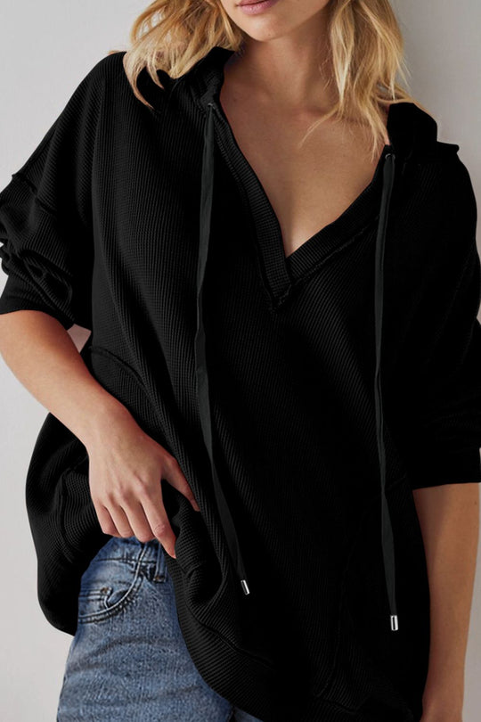 Exposed Seam Drawstring Lange Mouw Hoodie | Moderne Casual Hoodie | Comfortabele Fit