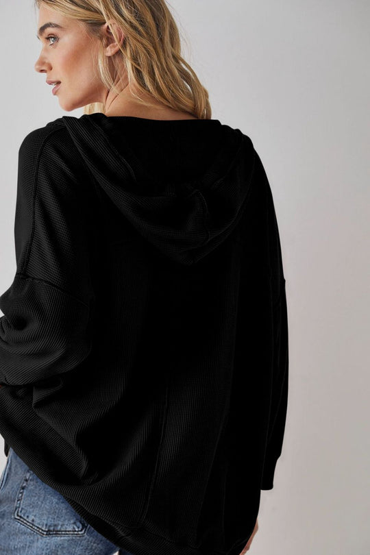 Exposed Seam Drawstring Lange Mouw Hoodie | Moderne Casual Hoodie | Comfortabele Fit